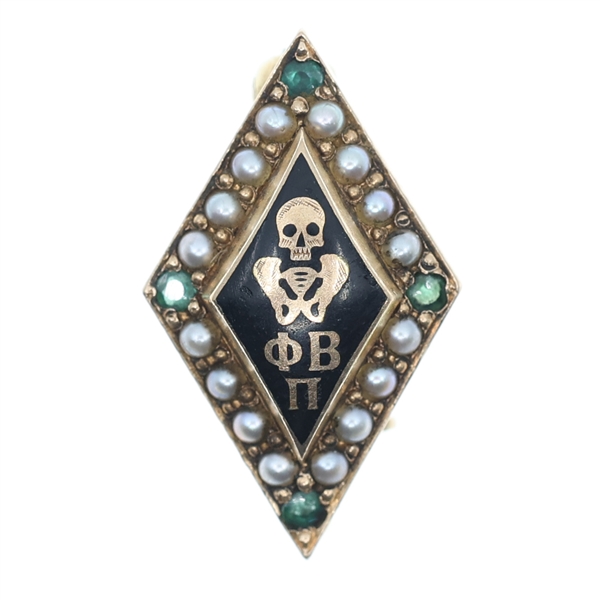 14K YELLOW GOLD PHI BETA PI MEDICAL FRATERNITY PIN