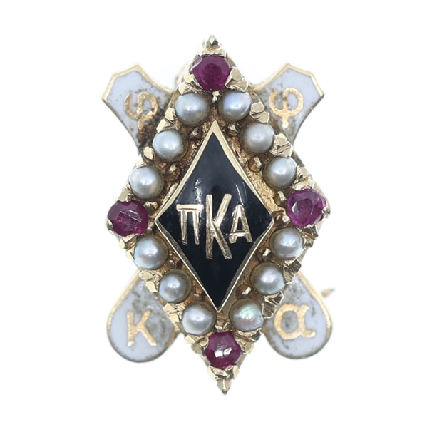 14K YELLOW GOLD PI KAPPA ALPHA FRATERNITY PIN