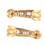 14K YELLOW GOLD 0.40 CTW DIAMOND CUFF EARRINGS