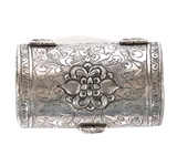 PERUVIAN SILVER JEWELRY TRINKET CHEST BOX