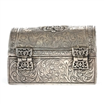 PERUVIAN SILVER JEWELRY TRINKET CHEST BOX
