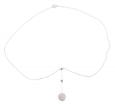 14K WHITE GOLD DIAMOND DROP PENDANT