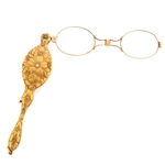 14K GOLD & DIAMOND FRAME LORGNETTE / OPERA GLASSES