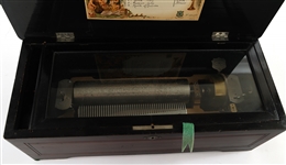 1890s MERMOD FRERES SWISS CYLINDER MUSIC BOX PLAYER