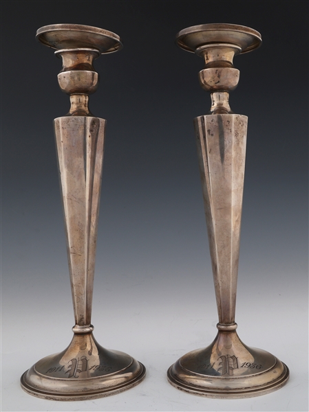 EL-SIL-CO STERLING SILVER CANDELSTICK PAIR