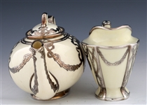 PORCELAIN SILVER OVERLAY TEA SERVICE ITEMS LENOX & MORE