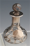 ART NOUVEAU STERLING SILVER OVER GLASS PERFUME BOTTLES