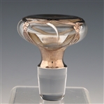 GORHAM STERLING SILVER OVERLAY GLASS LIDDED DECANTER