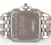LADIES CARTIER PANTHERE STEEL & DIAMOND WRIST WATCH
