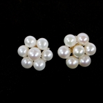 14K YELLOW GOLD PEARL FASHION EARRINGS