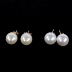 14K YELLOW GOLD PEARL FASHION EARRINGS
