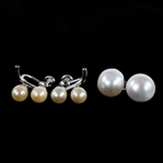 STERLING SILVER PEARL FASHION EARRINGS