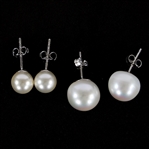 STERLING SILVER PEARL FASHION EARRINGS