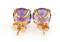 14K YELLOW GOLD AMETHYST EARRINGS