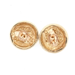 14K YELLOW GOLD DIAMOND FASHION EARRINGS