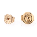 14K YELLOW GOLD TWIST DESIGN HOOP EARRINGS