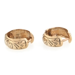 14K YELLOW GOLD HOOP EARRINGS 