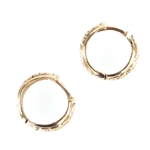 14K YELLOW GOLD HOOP EARRINGS 