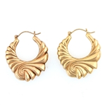 14K YELLOW GOLD HOOP EARRINGS 