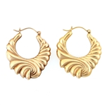 14K YELLOW GOLD HOOP EARRINGS 