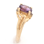 14K YELLOW GOLD AMETHYST FASHION RING