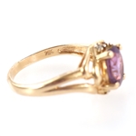 14K YELLOW GOLD AMETHYST FASHION RING
