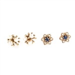 9K YELLOW GOLD EARRINGS & BRACELET
