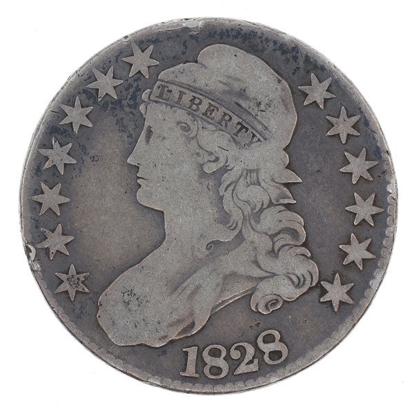 1828 US CAPPED BUST SILVER HALF DOLLAR COIN