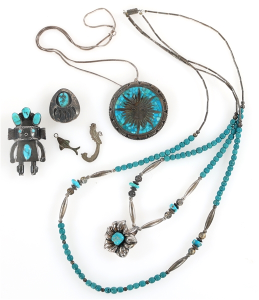 STERLING SILVER TURQUOISE JEWELRY 
