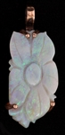 14K YELLOW GOLD CARVED OPAL PENDANT