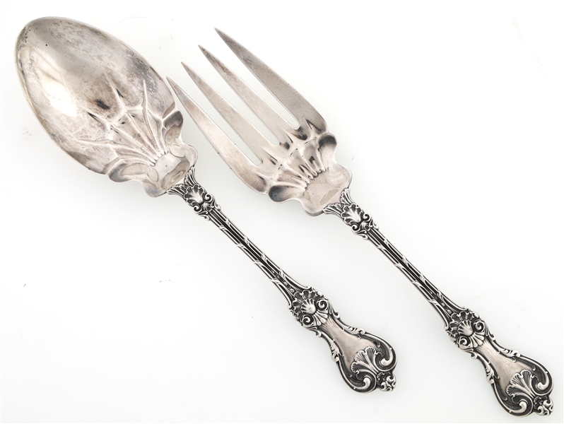 STERLING SILVER WHITING KING EDWARD SALAD SERVING SET