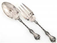STERLING SILVER WHITING KING EDWARD SALAD SERVING SET