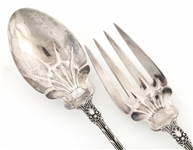 STERLING SILVER WHITING KING EDWARD SALAD SERVING SET