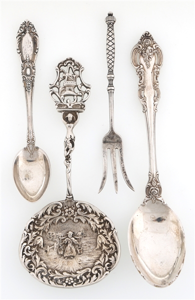STERLING SILVER FLATWARE - SPOONS & COCKTAIL FORK