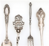 STERLING SILVER FLATWARE - SPOONS & COCKTAIL FORK