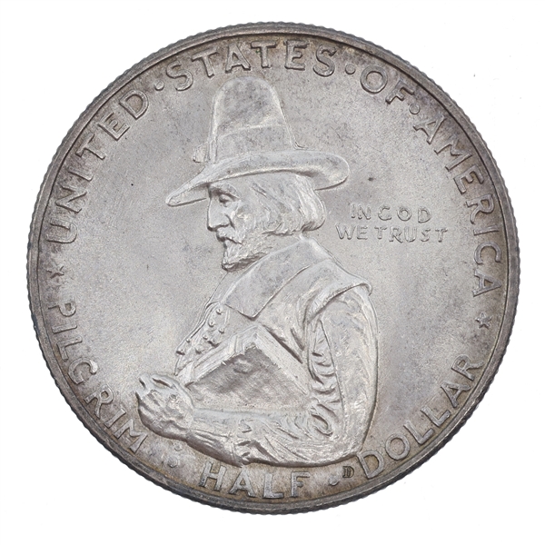 1920 US SILVER PILGRIM TERCENTENARY COMMEMORATIVE COIN