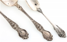 STERLING SILVER WALLACE SERVING SPOONS & TEASPOON