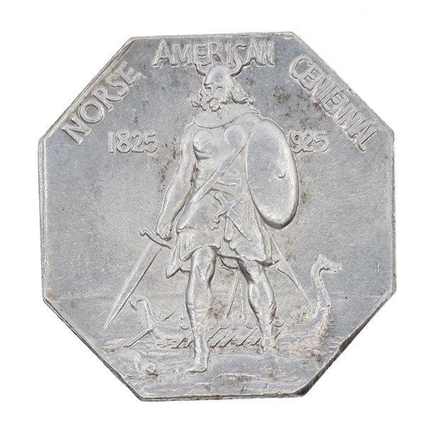 1925 NORSE AMERICAN THICK SILVER MEDAL
