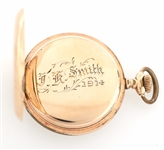 MEN'S ELGIN G.M. WHEELER GOLD FILLED CASE POCKET WATCH