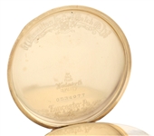 MEN'S HAMILTON GOLD FILLED CASE POCKET WATCH