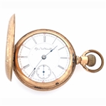 MENS ELGIN GOLD FILLED HUNTERS CASE POCKET WATCH