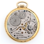 MEN'S HAMILTON 14K YELLOW GOLD CASE POCKET WATCH