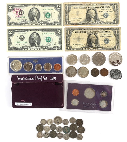 UNITED STATES COINS, CURRENCY, & TYPE PROOF SETS