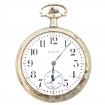 MENS ELGIN NICKEL CASE POCKET WATCH