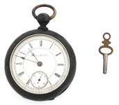 MENS ILLINOIS WATCH CO. COIN SILVER CASE POCKET WATCH