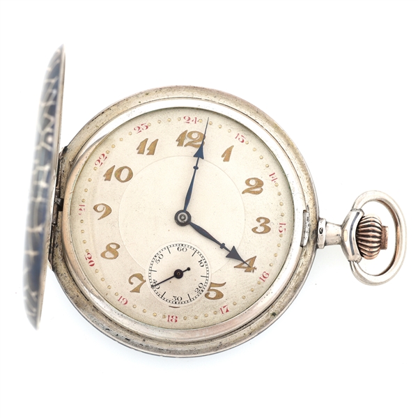 MENS GALA .800 SILVER HUNTERS CASE POCKET WATCH
