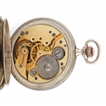 MEN'S GALA .800 SILVER HUNTER'S CASE POCKET WATCH