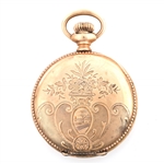 LADIES WALTHAM GOLD FILLED HUNTER'S CASE POCKET WATCH
