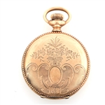 LADIES WALTHAM GOLD FILLED HUNTER'S CASE POCKET WATCH