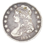 1834 US SILVER CAPPED BUST HALF DOLLAR COIN